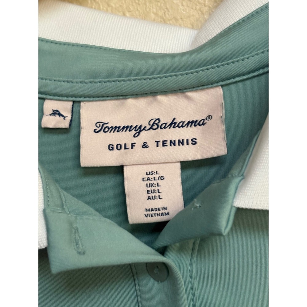 Sleeveless Teal Polo Dress with Contrast Collar - Picture 4 of 7